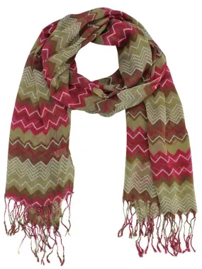 Chevron Zigzag Striped Scarf