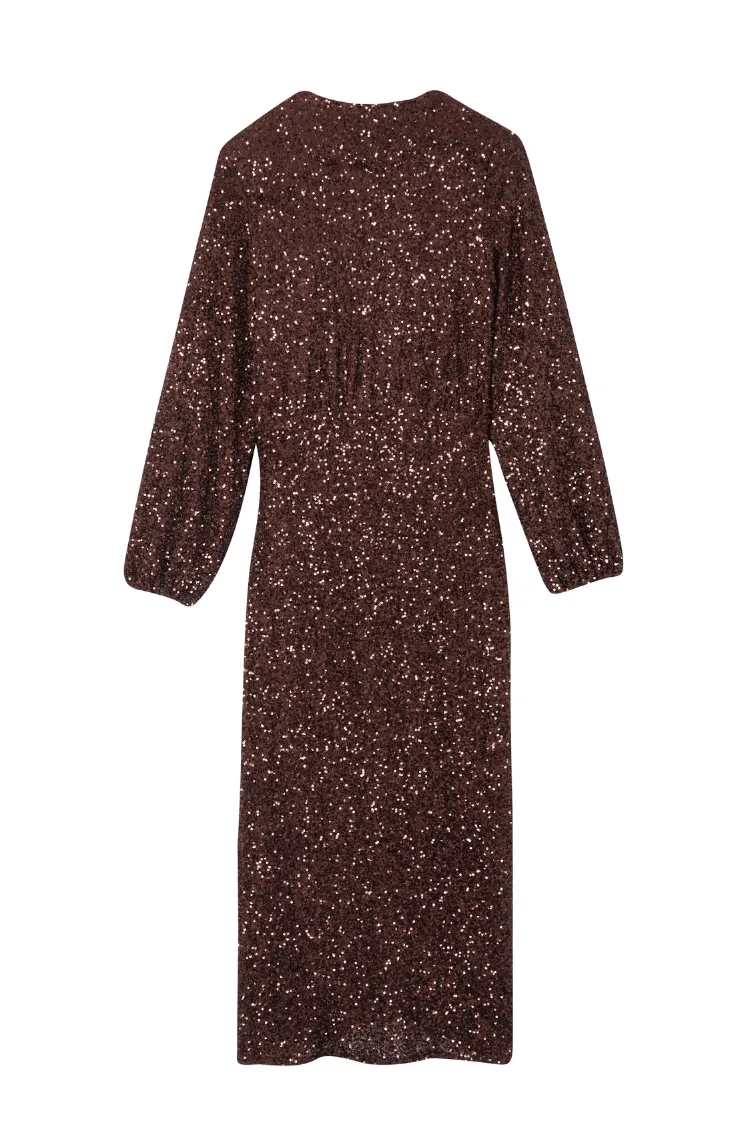 Chocolate Sequin Vienna Dress