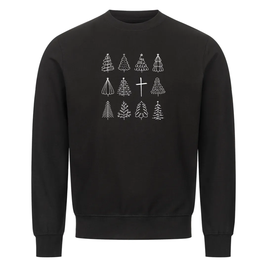 Christmas Trees and Cross Sweatshirt