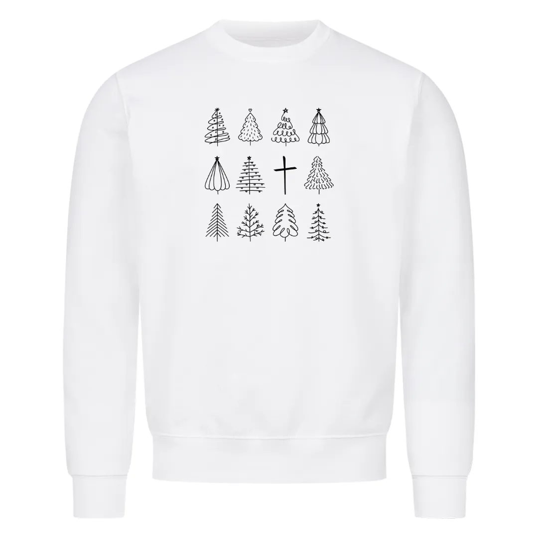 Christmas Trees and Cross Sweatshirt