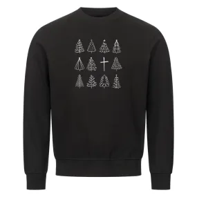 Christmas Trees and Cross Sweatshirt