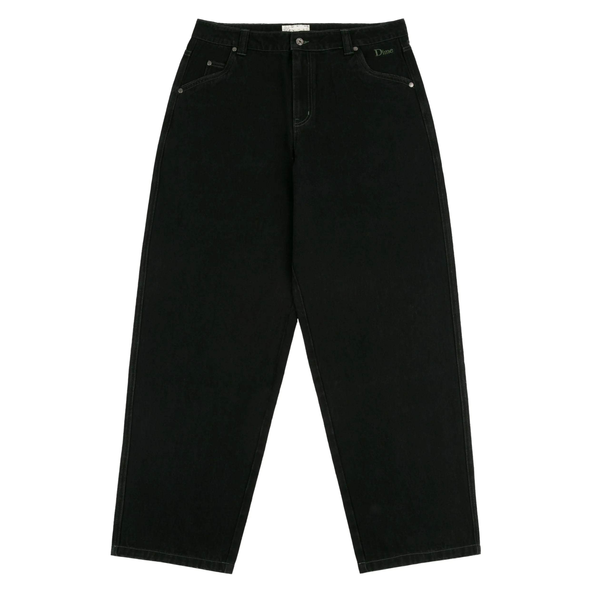 Classic Baggy Denim Pants, Black