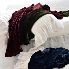 Colette Petite Velvet Ruffle Throw