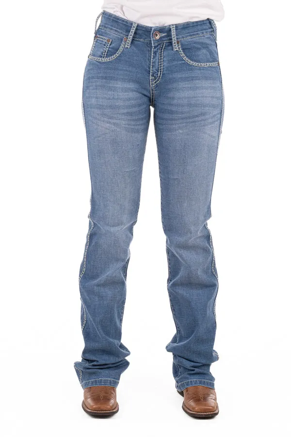 Comfort Cut High Rise - SR2199 "Woodlands" Sage Stitch Jeans