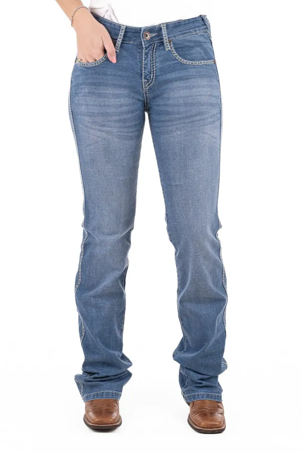 Comfort Cut High Rise - SR2199 "Woodlands" Sage Stitch Jeans