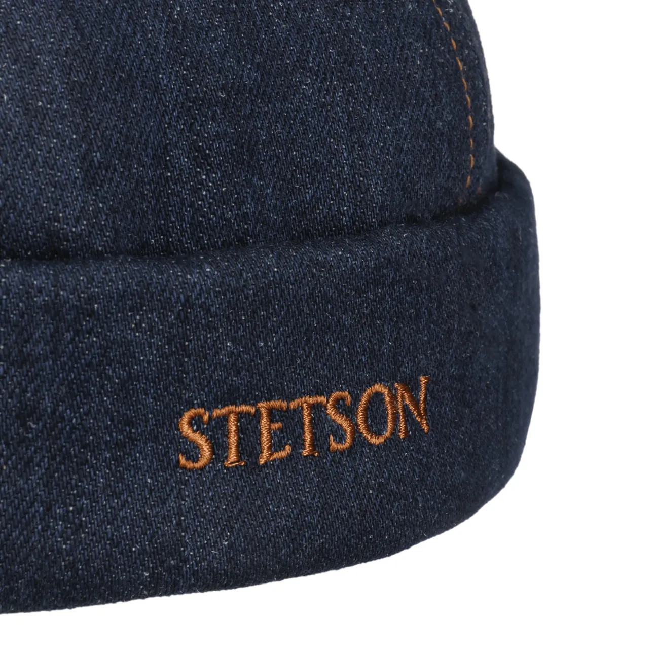 Contrast Stitch Denim Docker Hat by Stetson