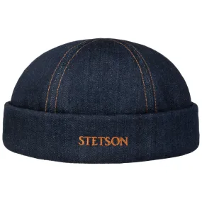 Contrast Stitch Denim Docker Hat by Stetson