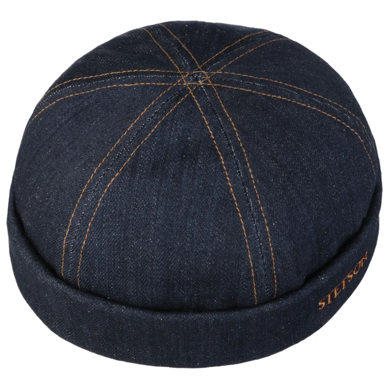 Contrast Stitch Denim Docker Hat by Stetson