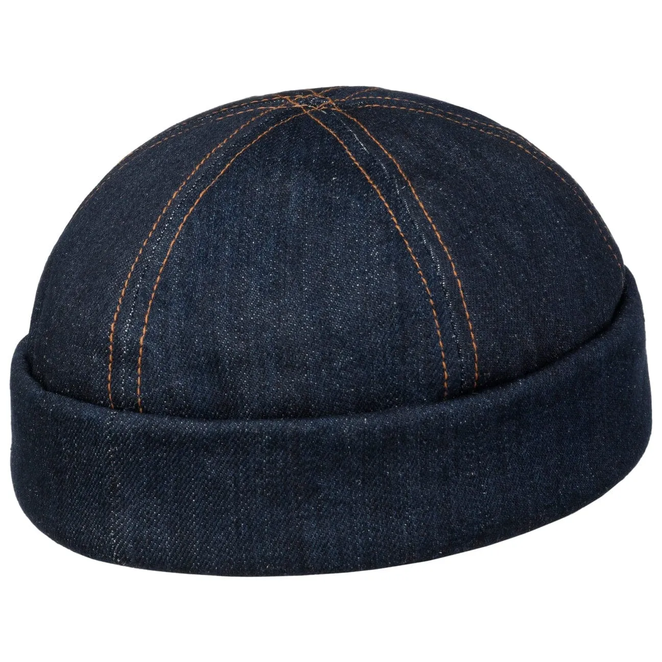 Contrast Stitch Denim Docker Hat by Stetson