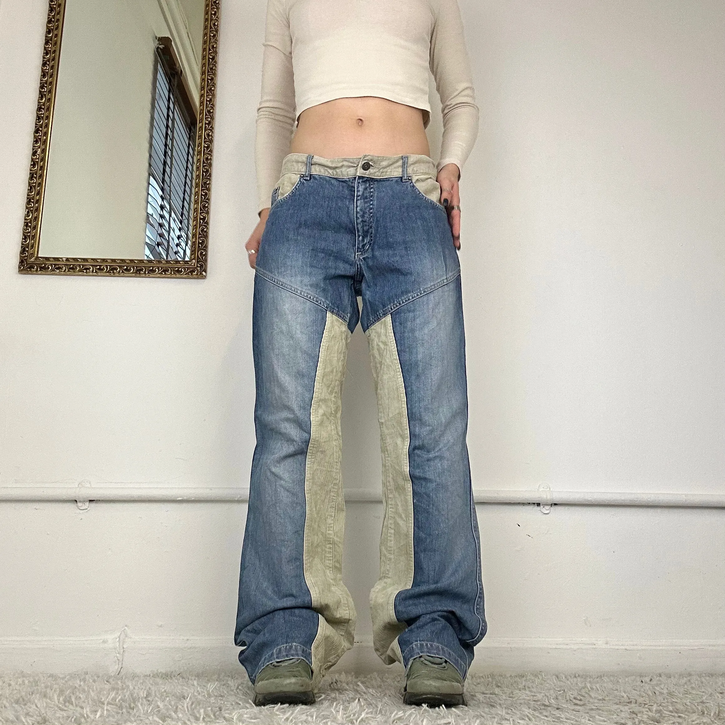 corduroy and denim jeans by s.oliver