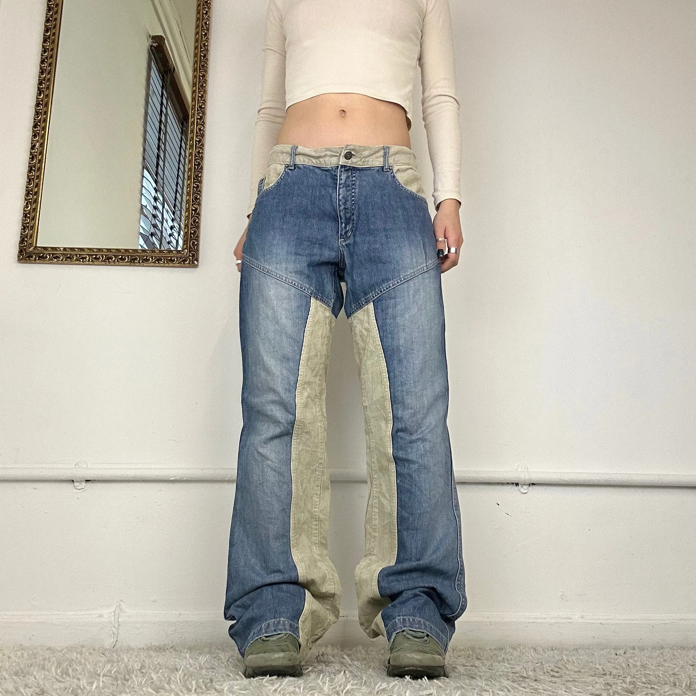 corduroy and denim jeans by s.oliver