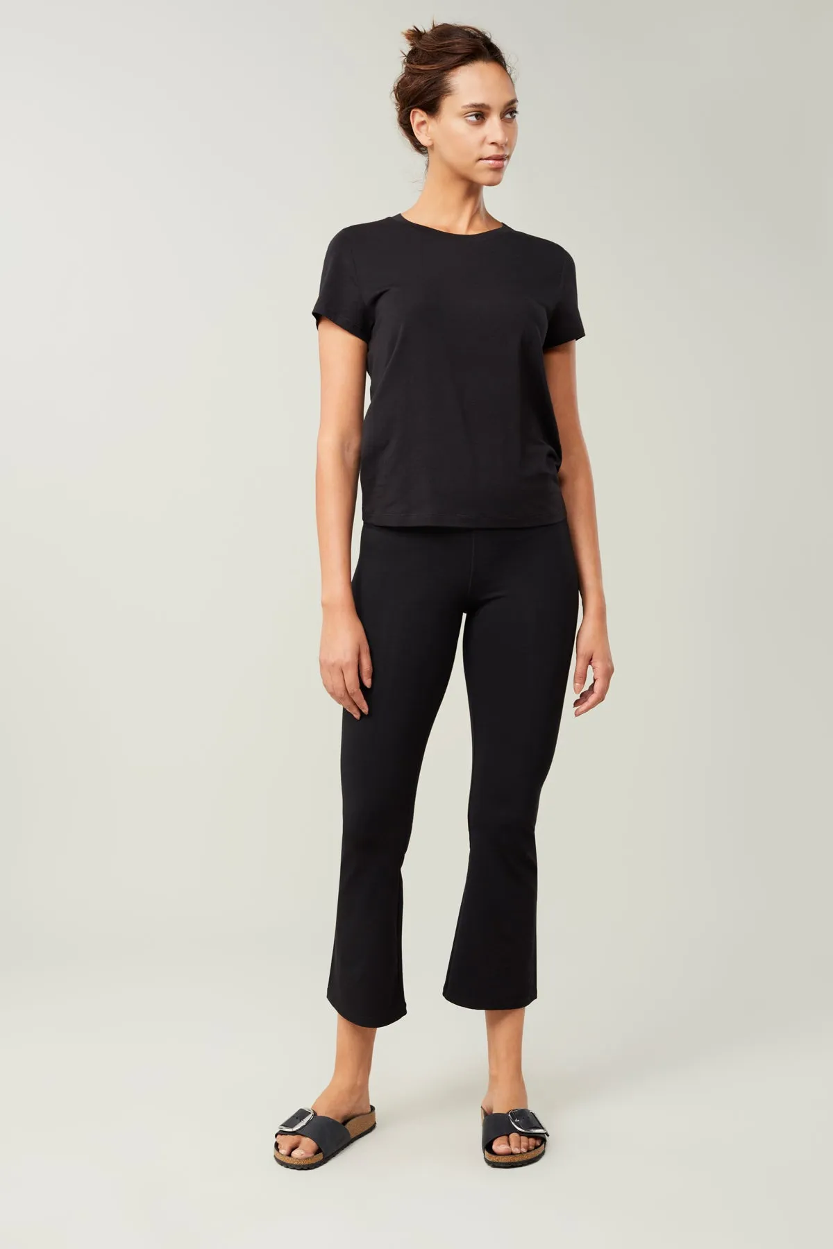 Cropped Flared Pants (Black)