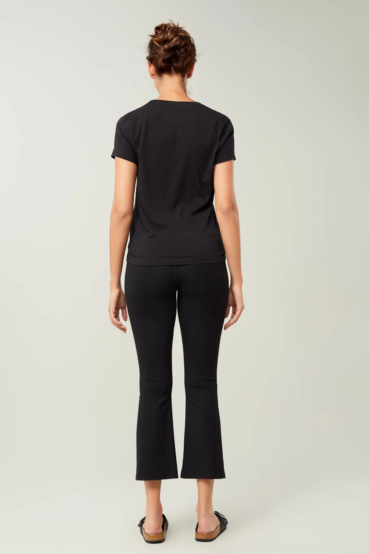 Cropped Flared Pants (Black)