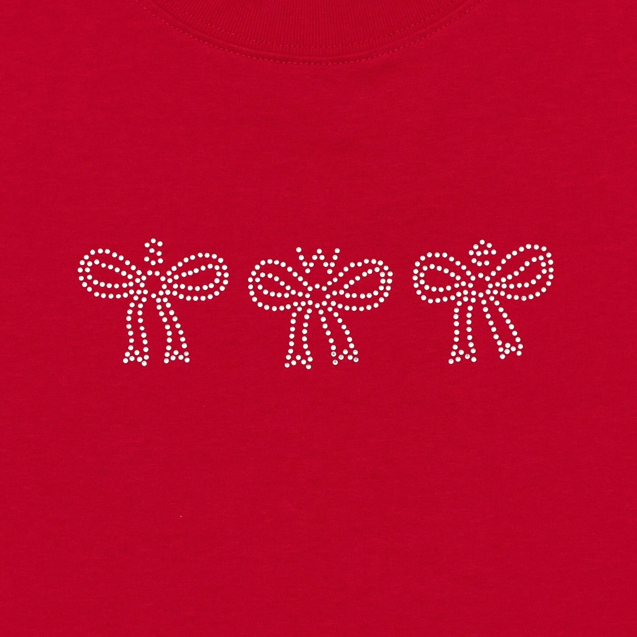 CRYSTAL BABY TEE - RED