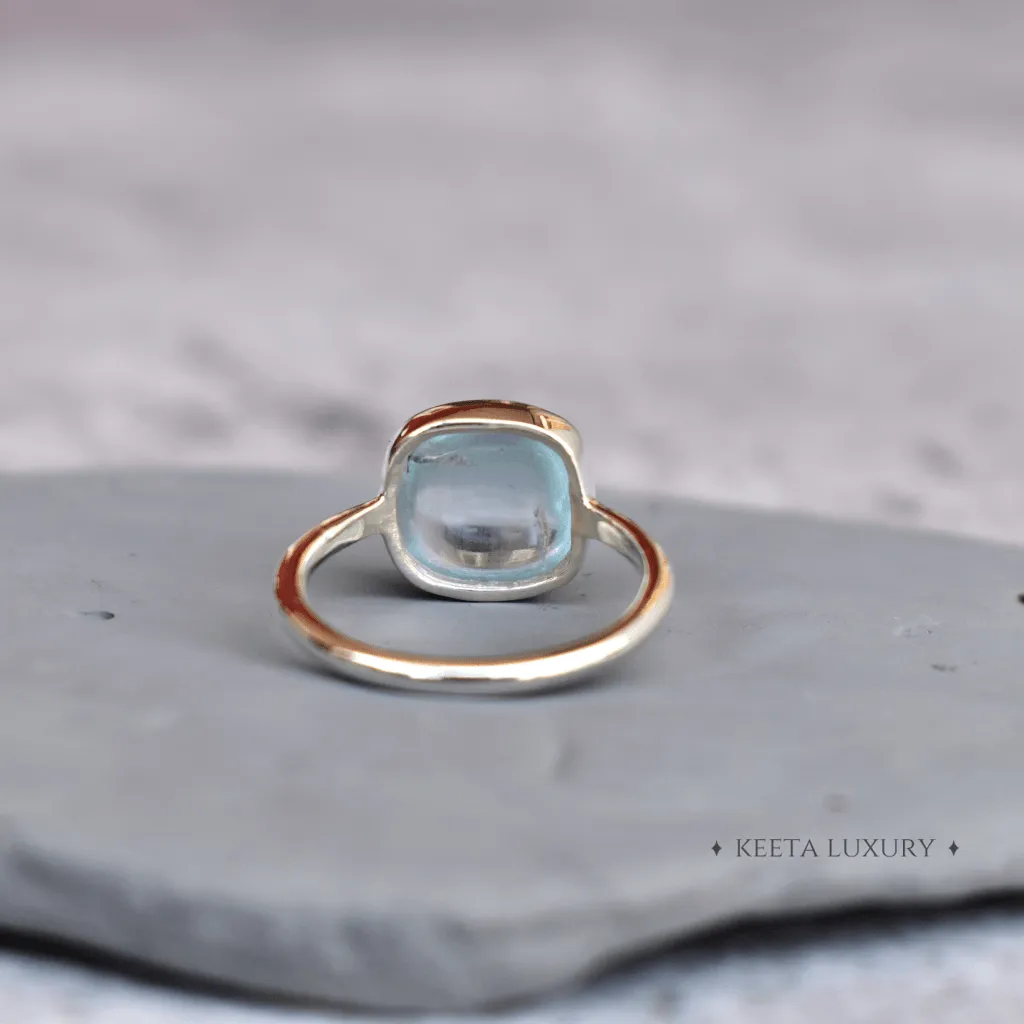 Cushion Conquer - Aquamarine Ring