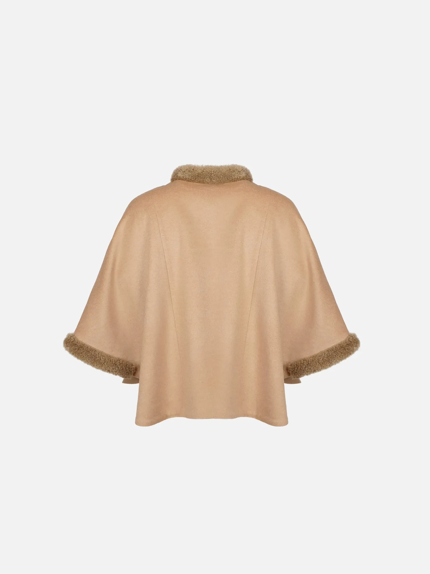 Damini Poncho, 75 cm. - 100% Wool - Women - Camel