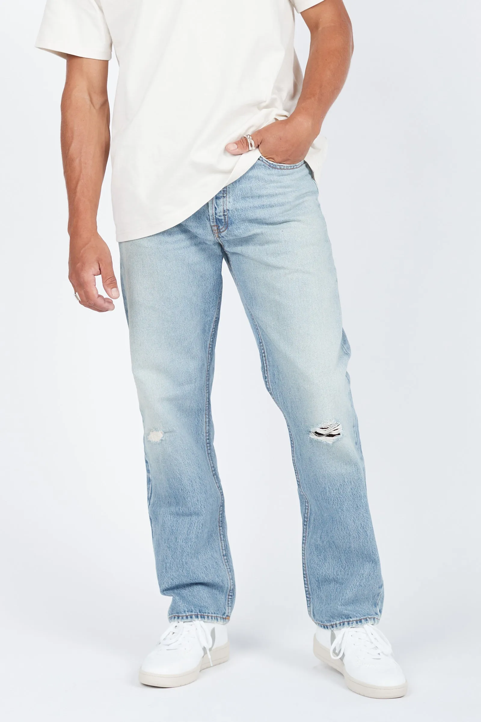 Dash Straight Jeans - Stone Cast Rip Decay