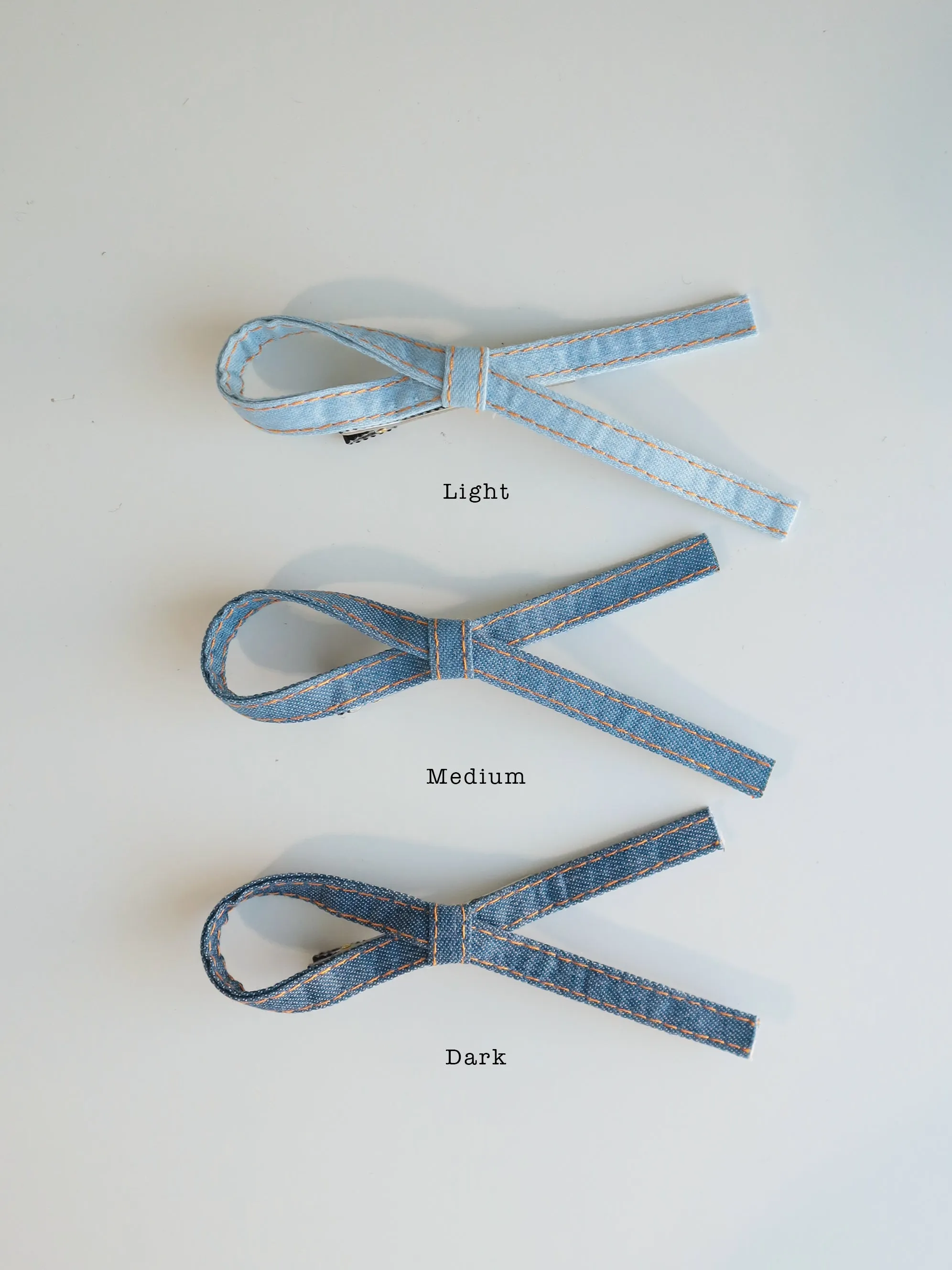 Denim awareness ribbon ornament simple barrette hair clip