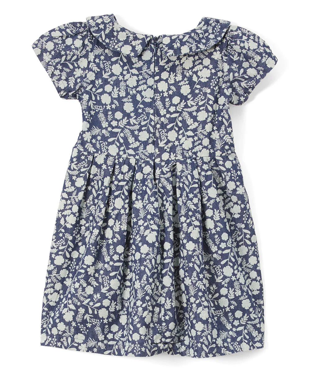 Denim Dress With Bow 2-8