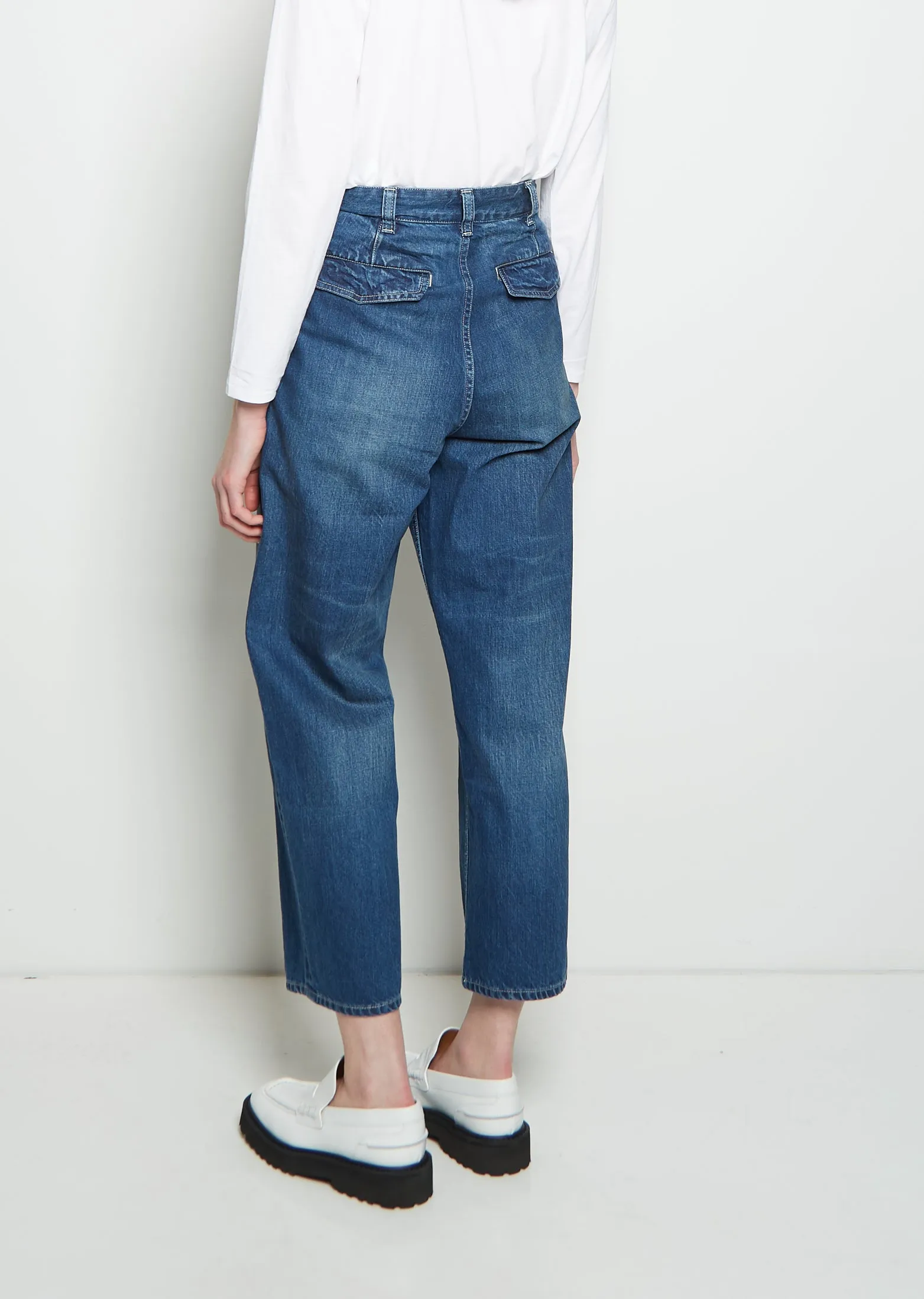 Denim Tuck Pants