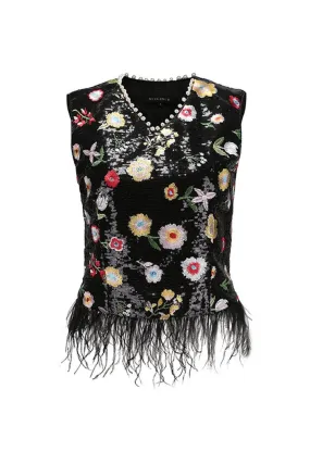 Derling Embroidered Party Vest