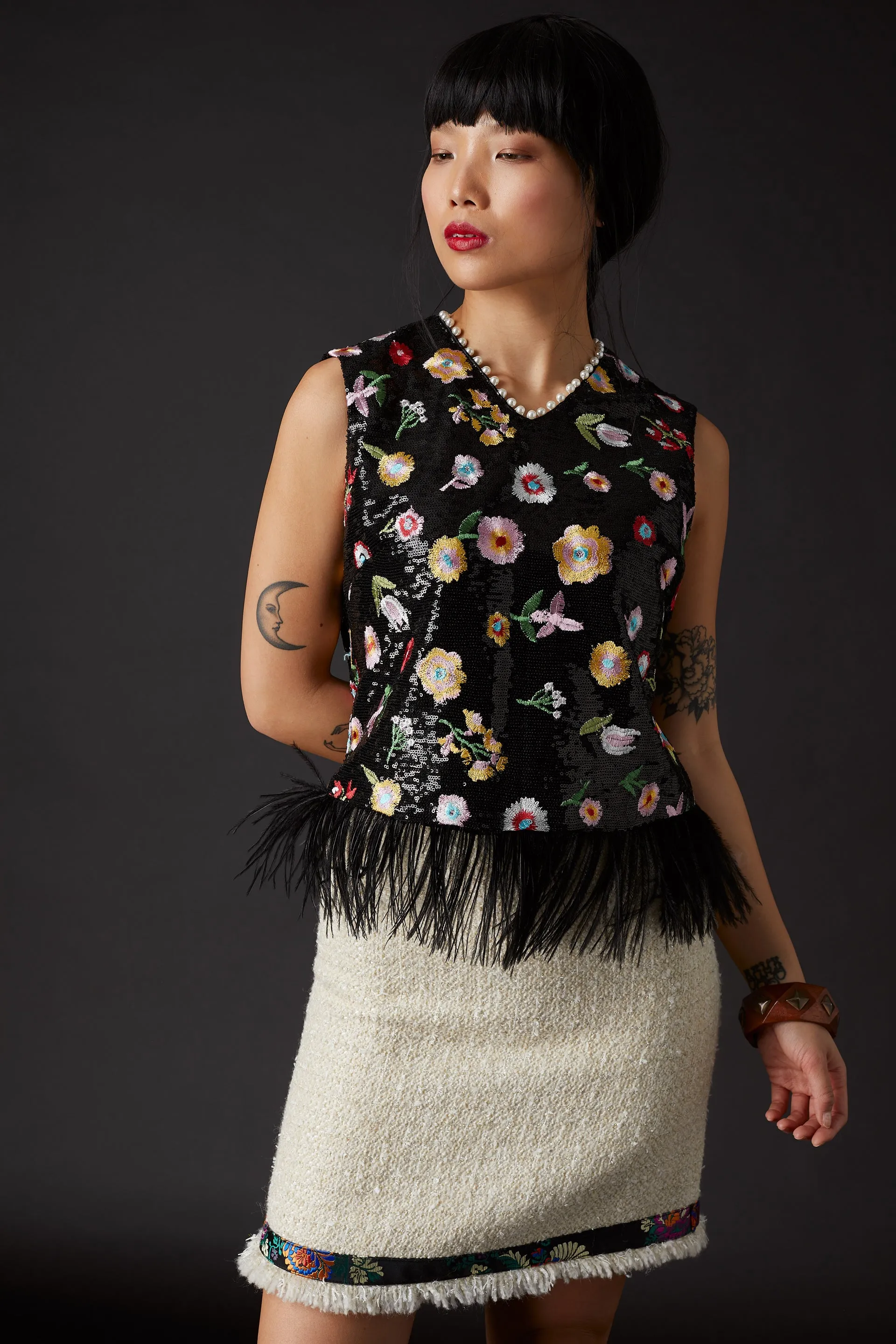 Derling Embroidered Party Vest