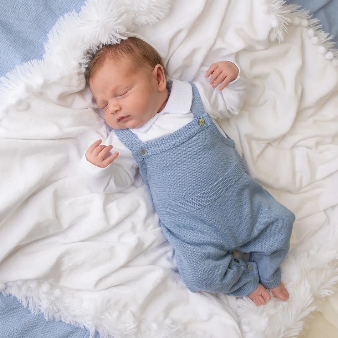 Dusty Blue Knitted Romper