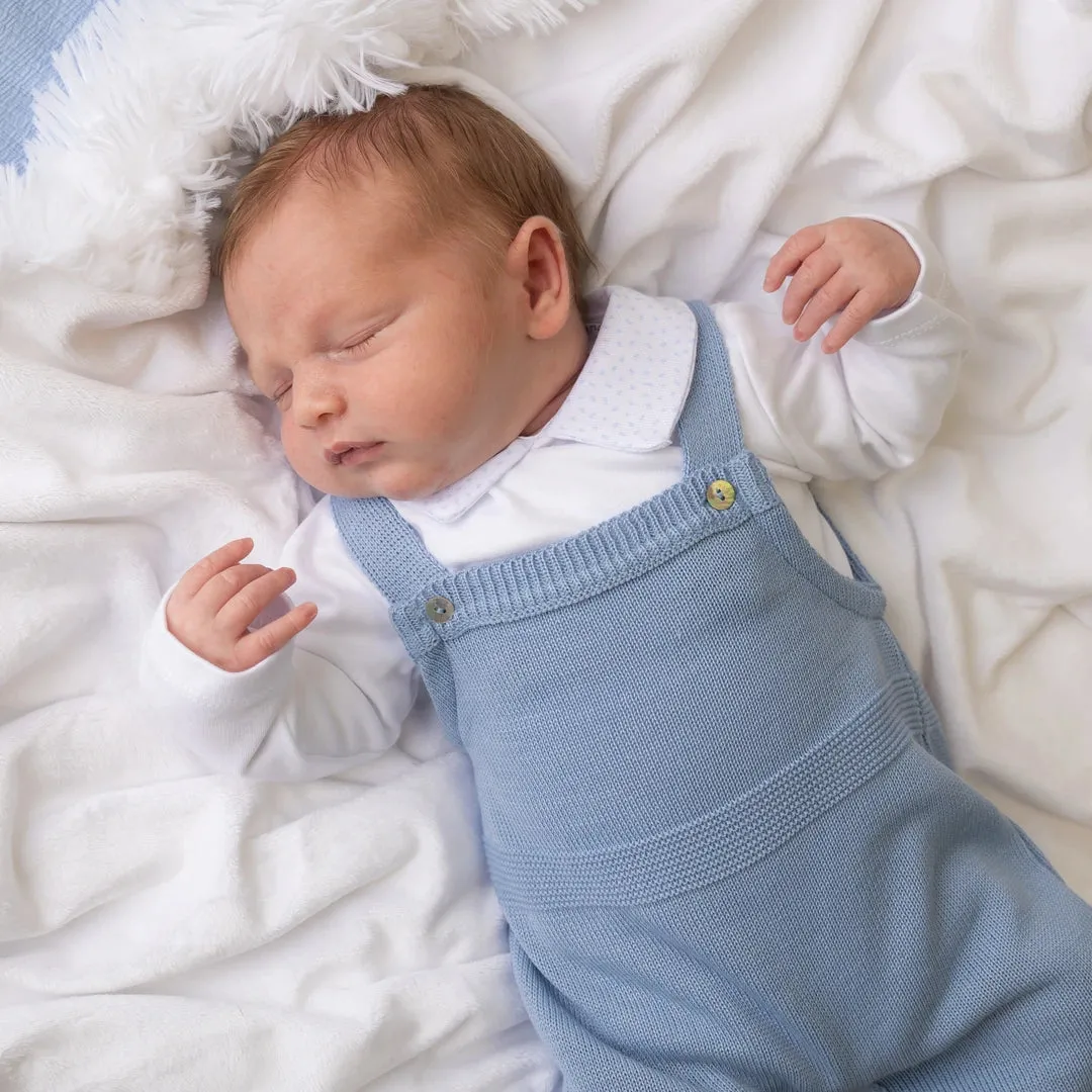 Dusty Blue Knitted Romper