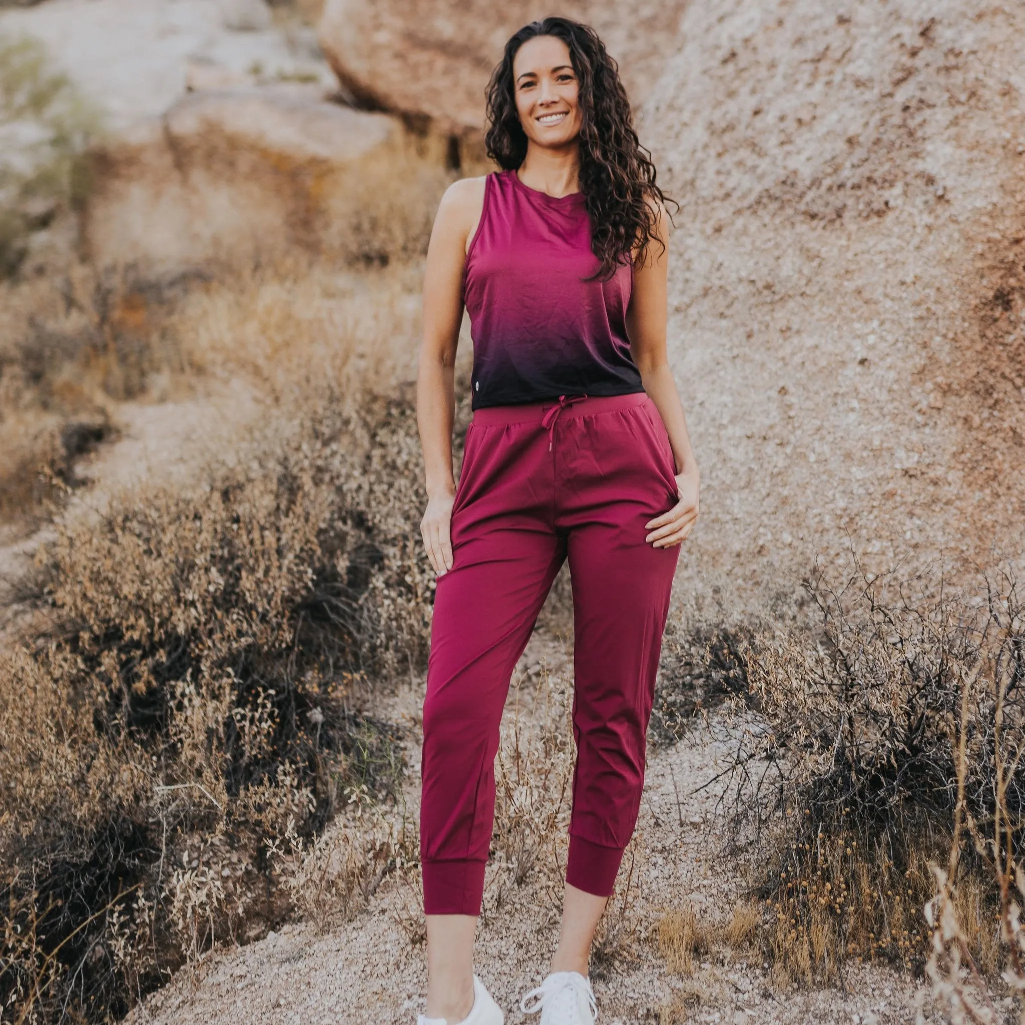 Easy Going Joggers - Merlot