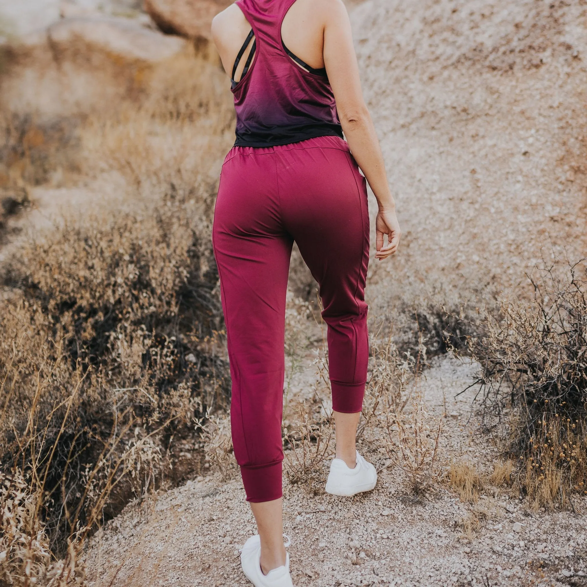 Easy Going Joggers - Merlot