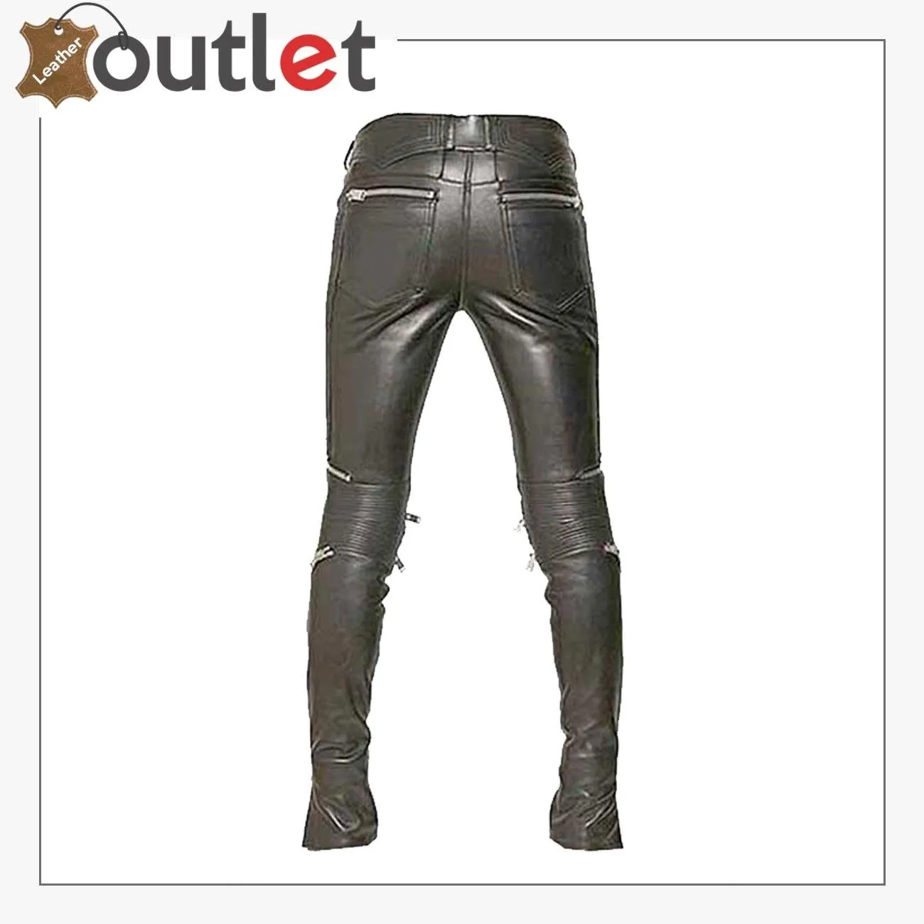 Electric Zipper Mono Leather Pants