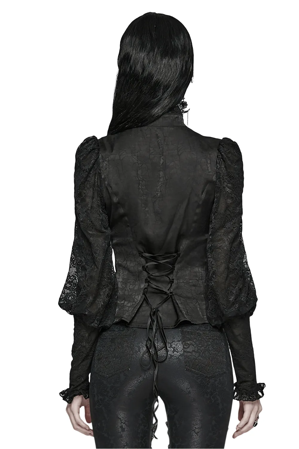 Elegant Black Women's Lace Gothic Gorgeous Blouse