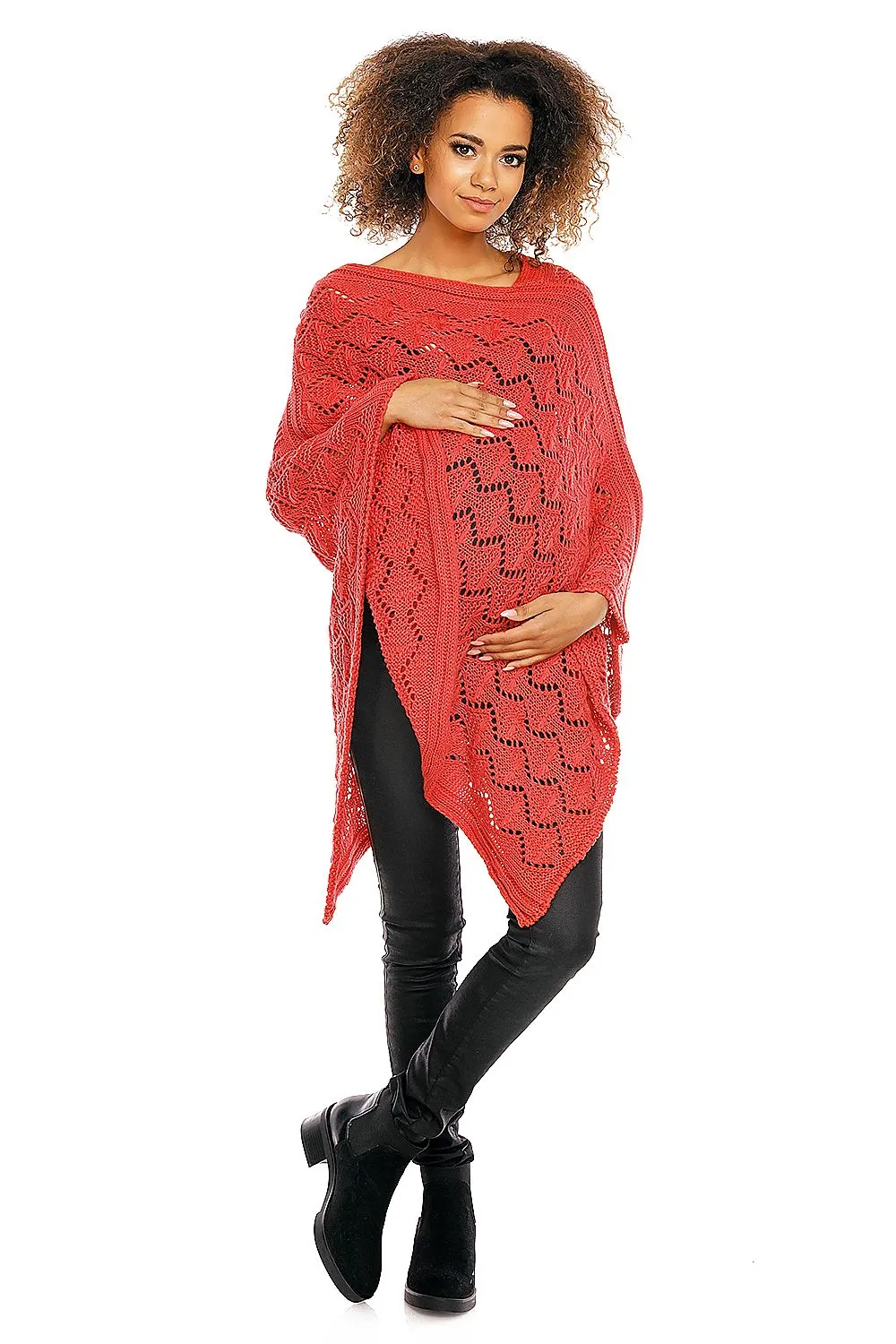 Elegant Openwork Poncho Pregnancy Cardigan  PeeKaBoo