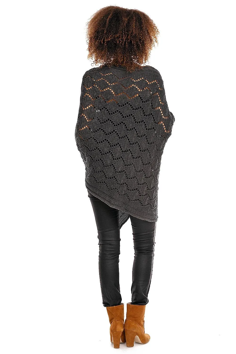 Elegant Openwork Poncho Pregnancy Cardigan  PeeKaBoo