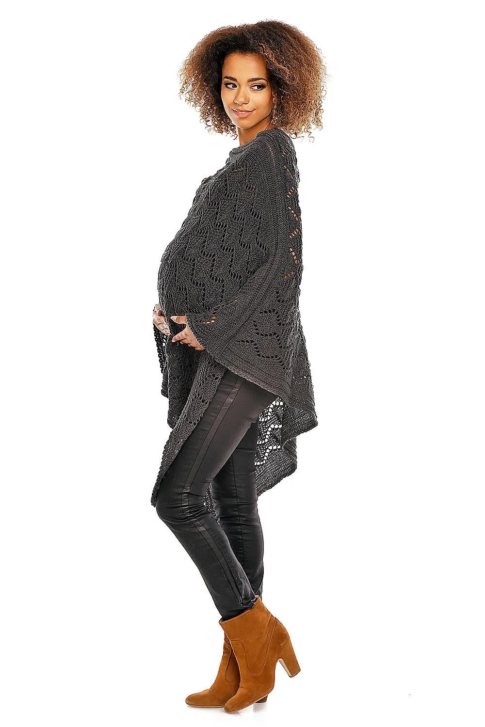 Elegant Openwork Poncho Pregnancy Cardigan  PeeKaBoo