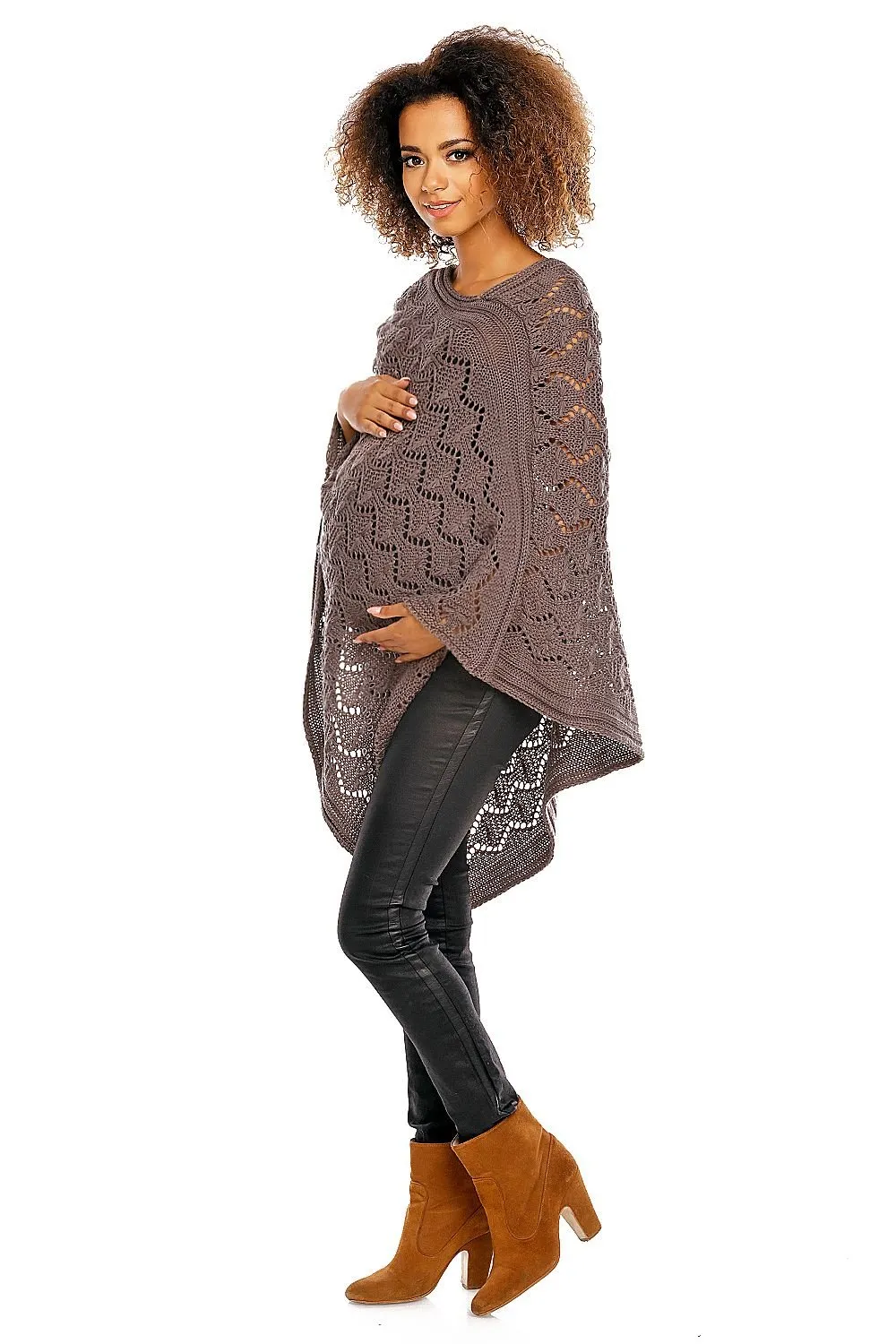 Elegant Openwork Poncho Pregnancy Cardigan  PeeKaBoo