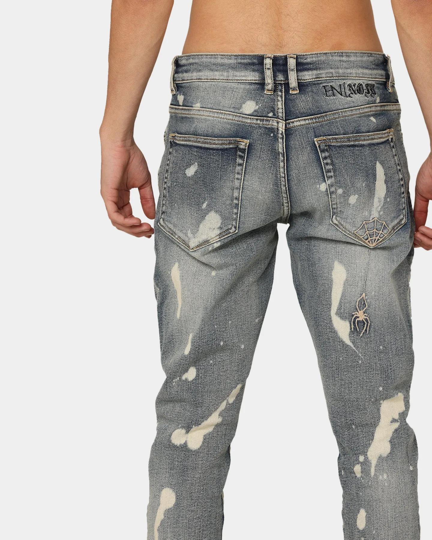 En Noir Inc Cash Denim 05 Jeans Blue/White Paint