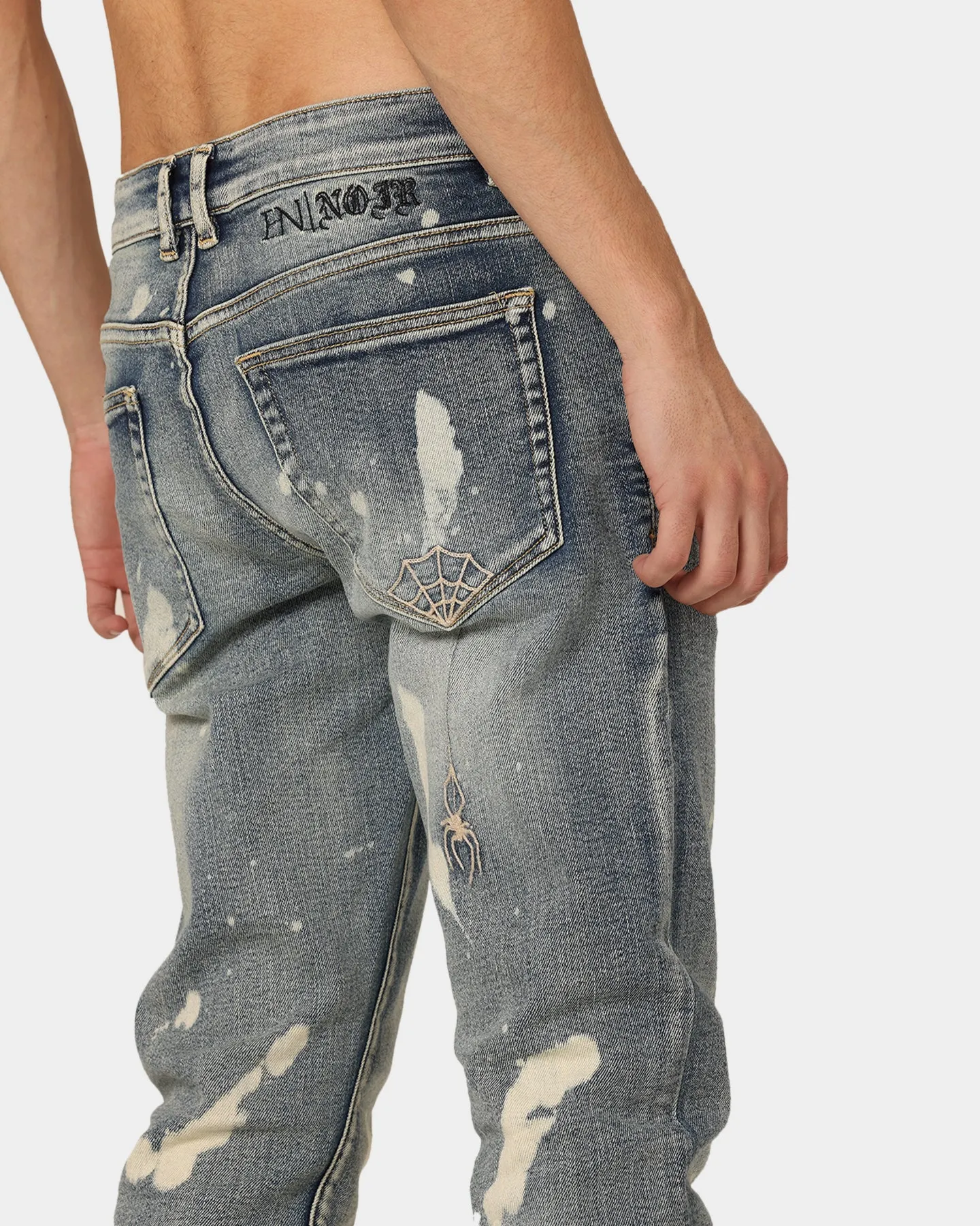 En Noir Inc Cash Denim 05 Jeans Blue/White Paint