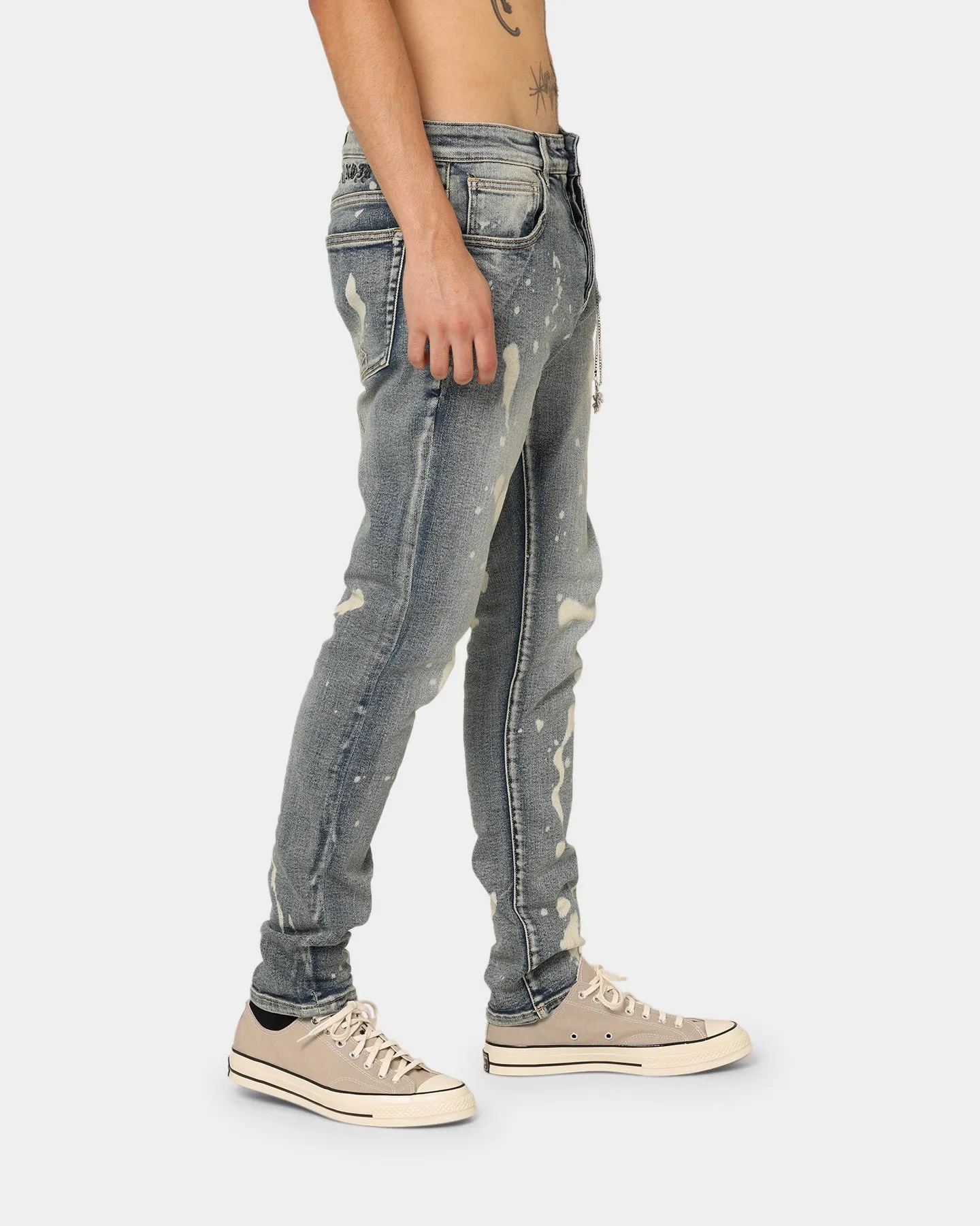 En Noir Inc Cash Denim 05 Jeans Blue/White Paint