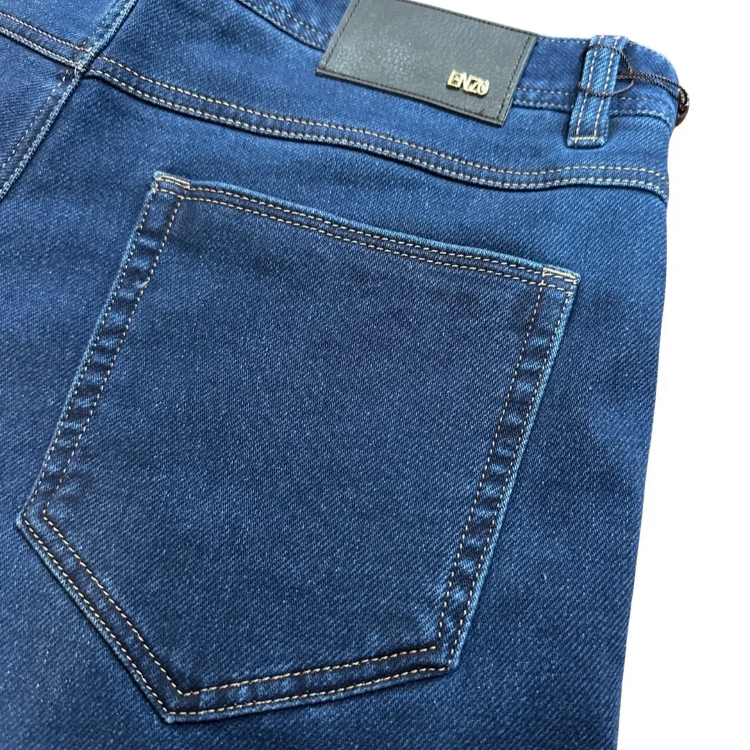 Enzo Alpha-347 Blue High End Denim Pants