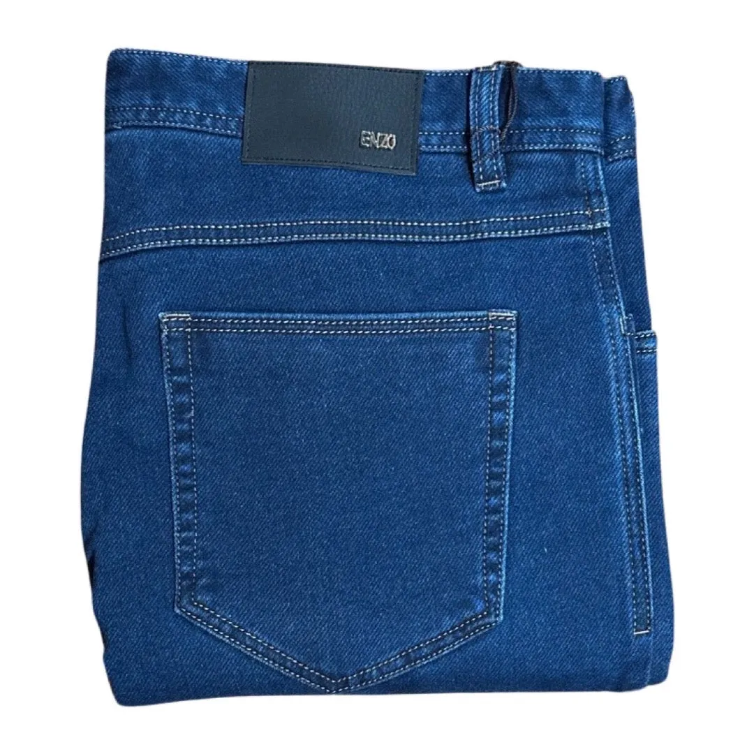 Enzo Alpha-347 Blue High End Denim Pants