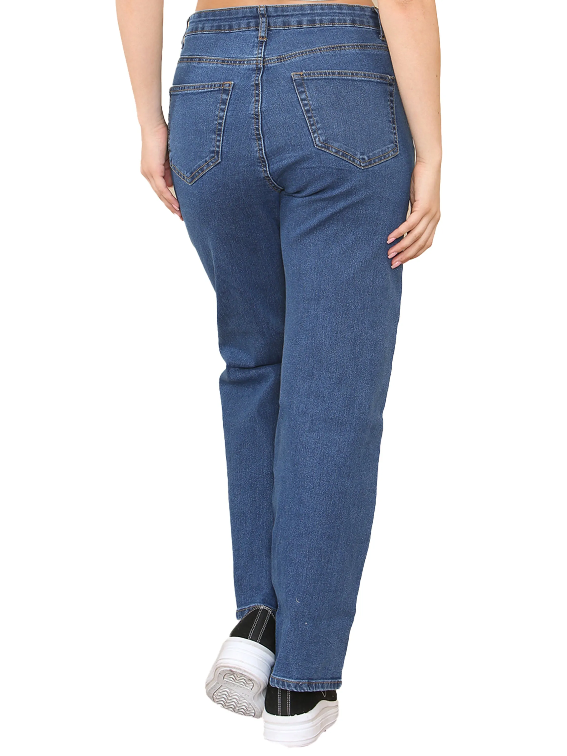 Enzo | Womens Wide Leg Jeans