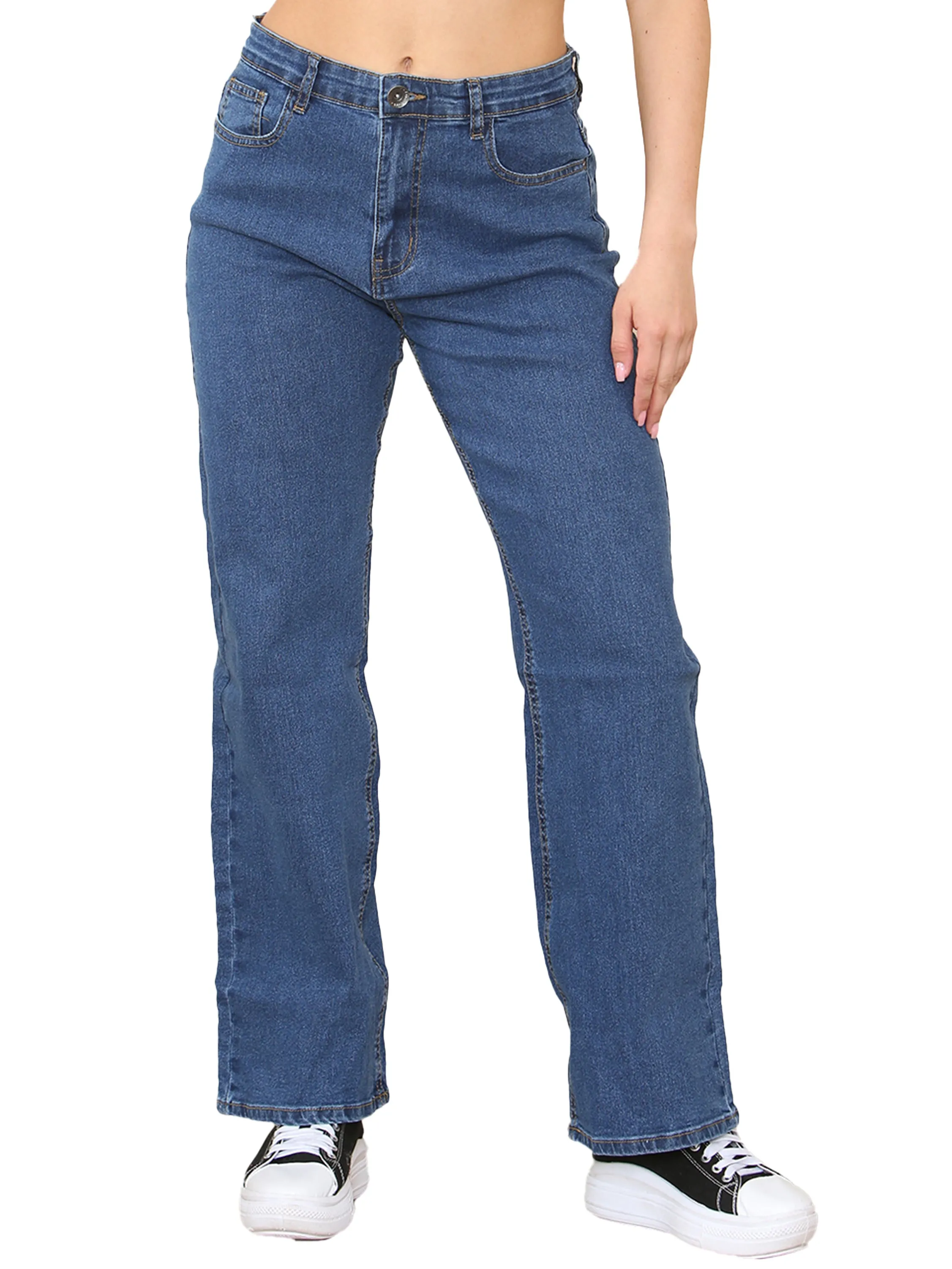 Enzo | Womens Wide Leg Jeans