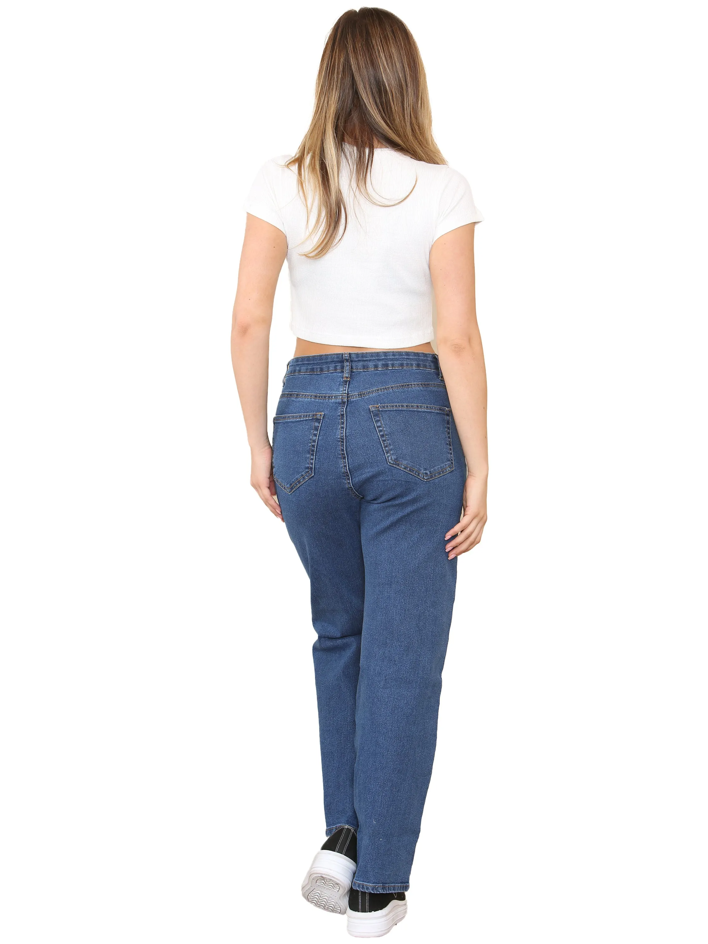 Enzo | Womens Wide Leg Jeans