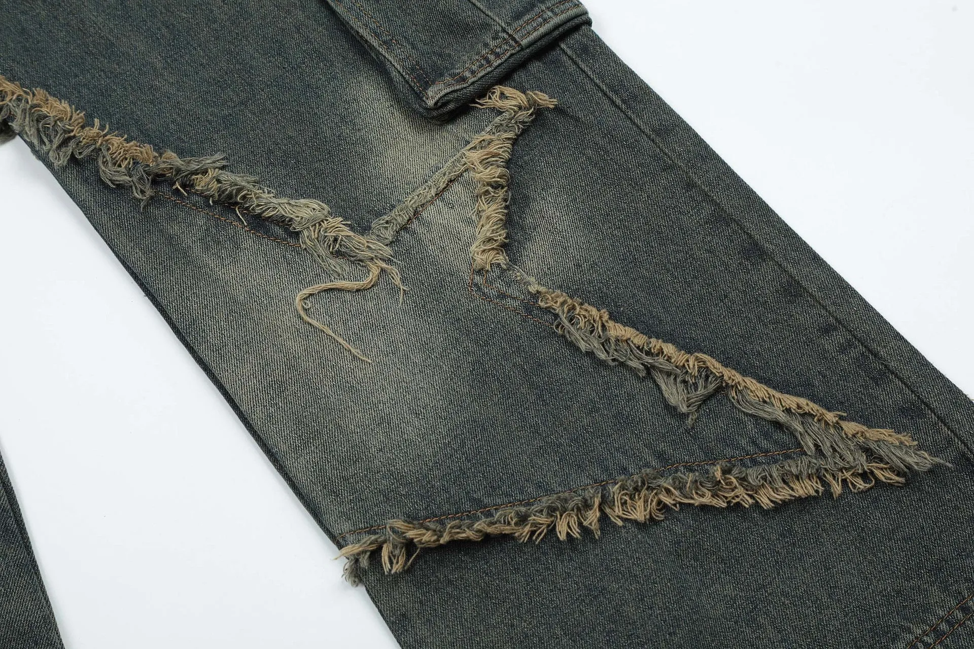 Extreme | Patch Embroidered Straight-Leg Jeans