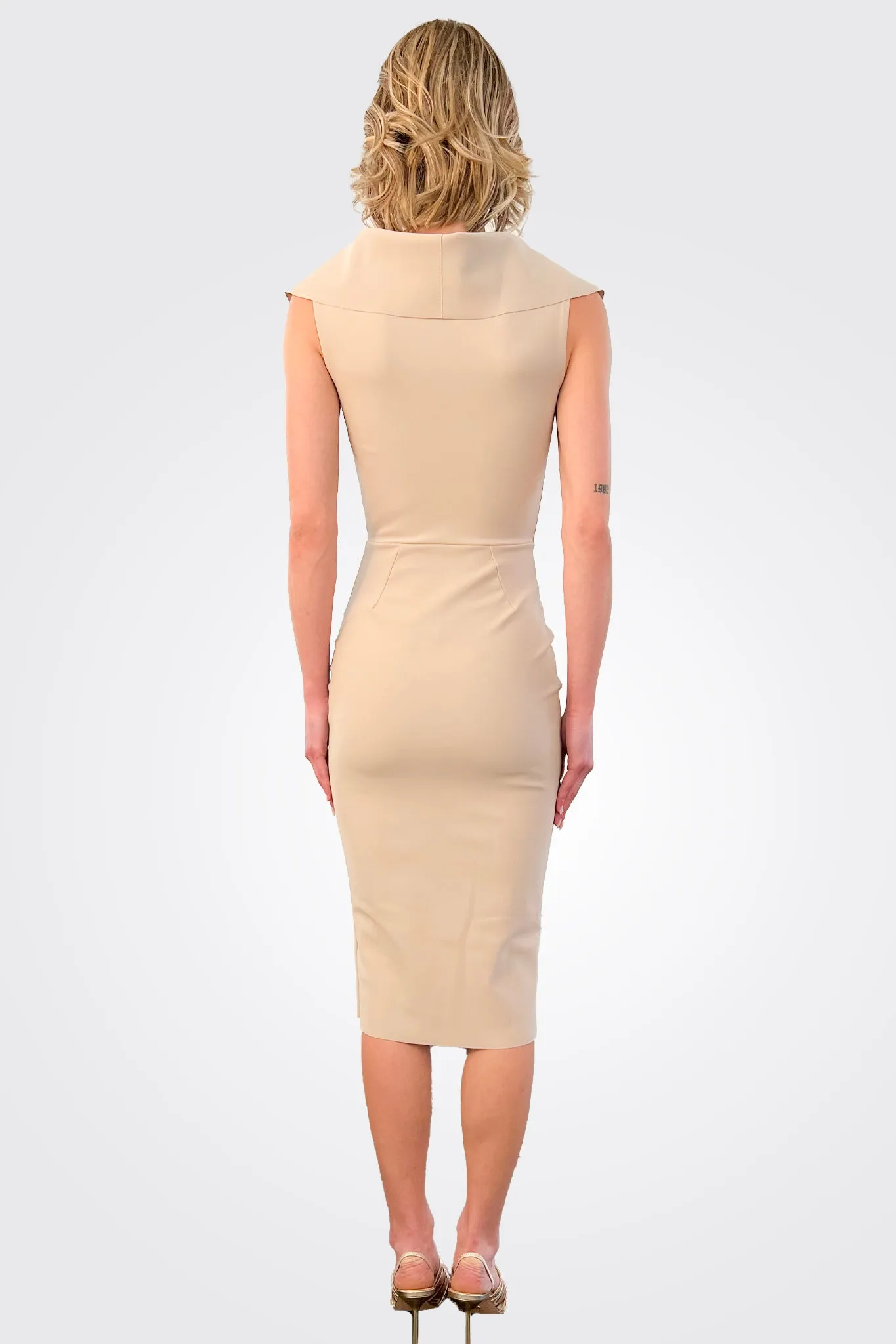 Fiynorc Stretch Jersey Dress - Sand