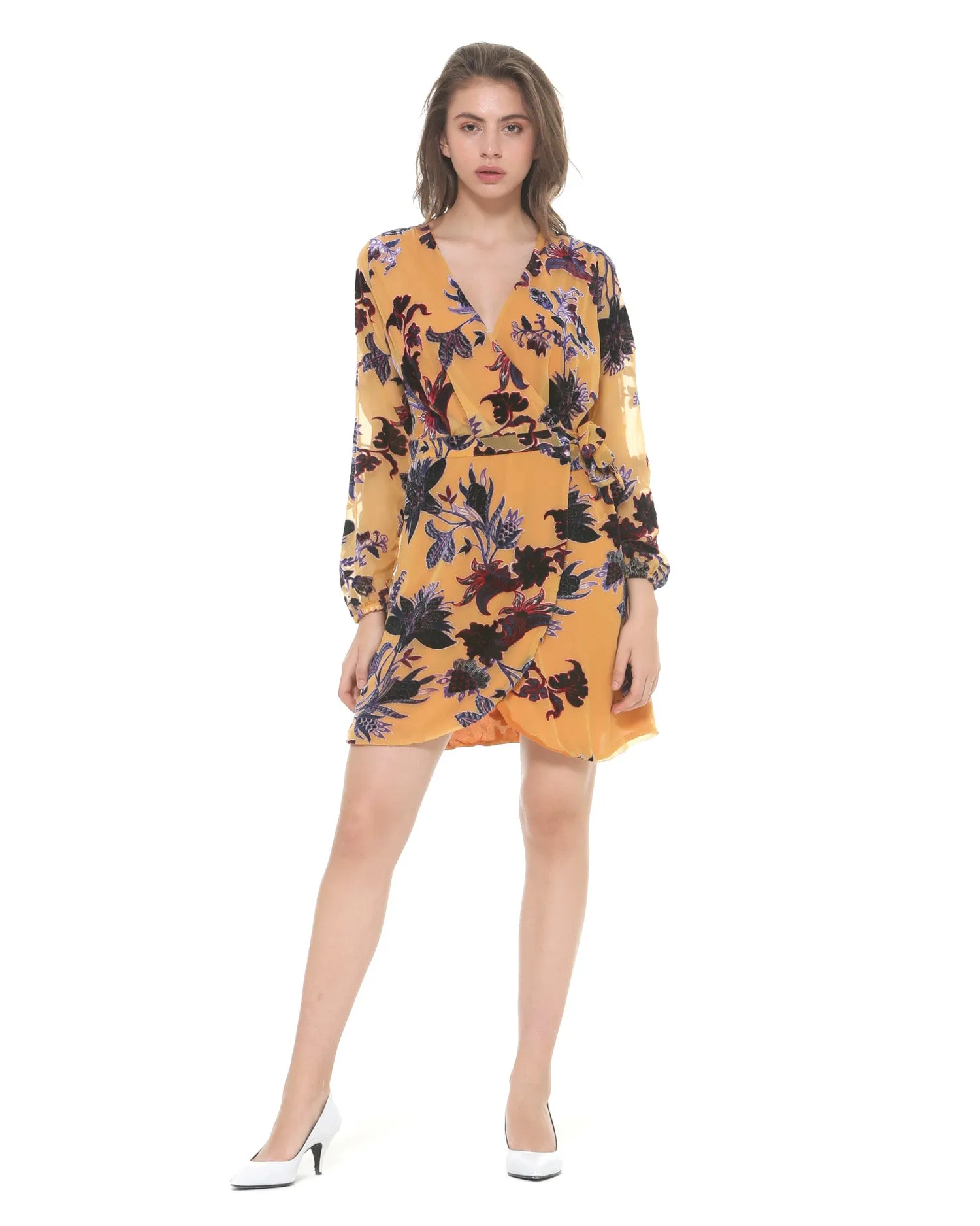 Flower wrap dress