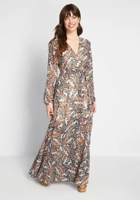 Flutter Perfection Maxi Wrap Dress