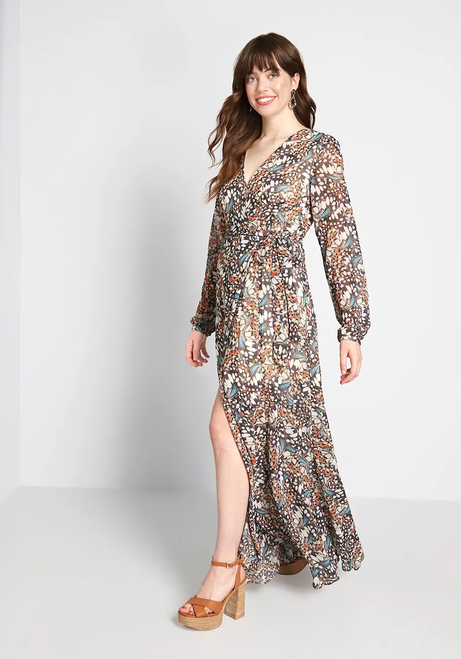 Flutter Perfection Maxi Wrap Dress