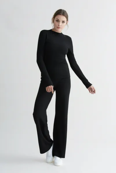 Forest soft structured flared pants - Midnight